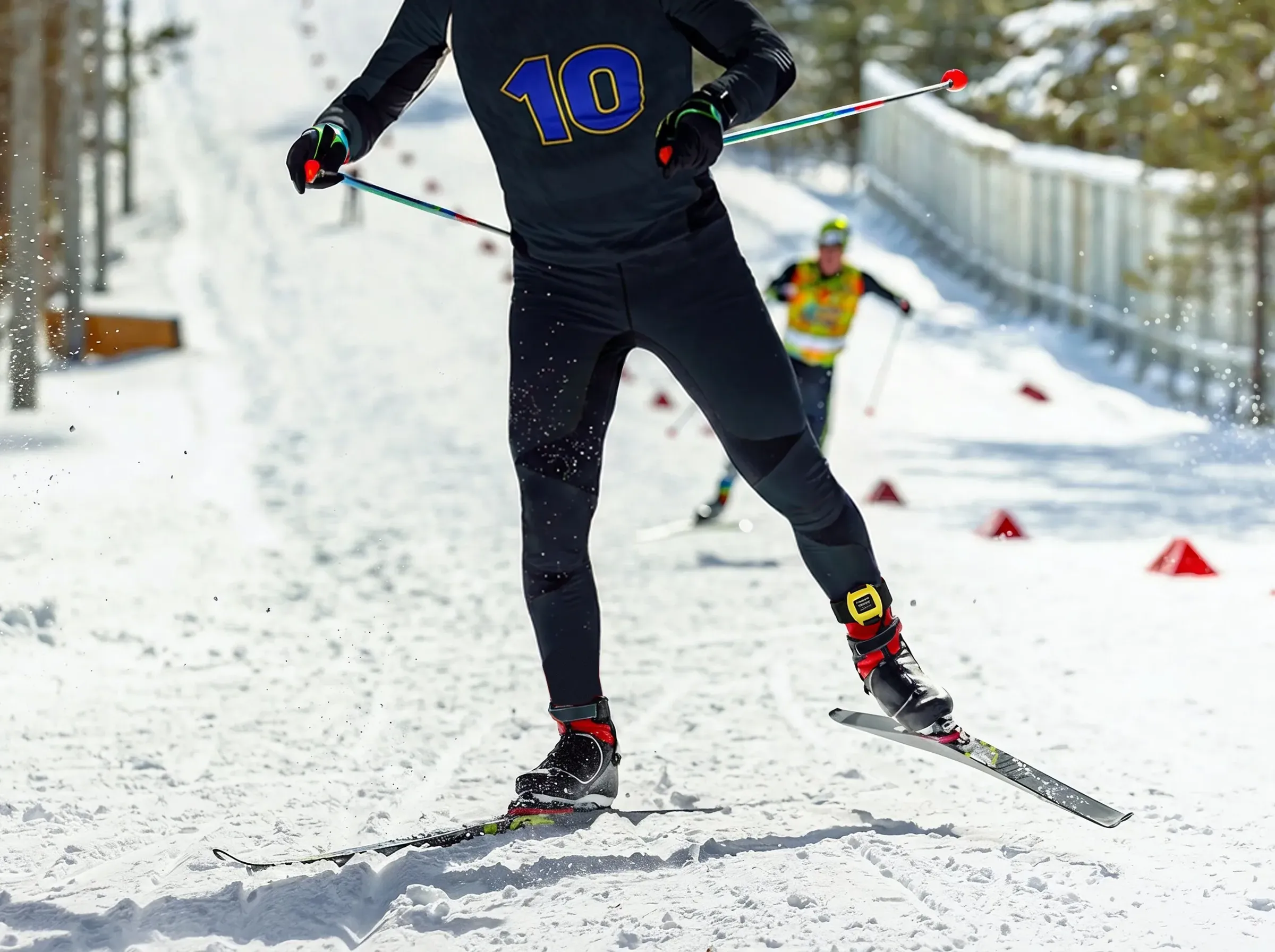 Freelap biathlon training in action